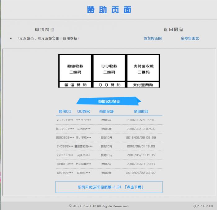 最新漂亮的赞助打赏单页HTML源码-大大鹏源码网