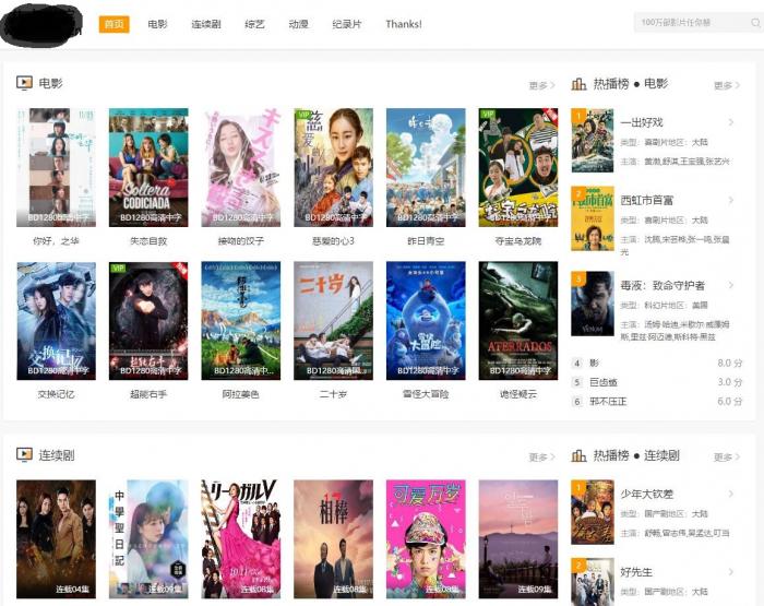 分享个苹果cmsv10自适应清新白橙模板源码-大大鹏源码网