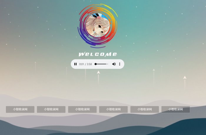 图片[1]-非常漂亮的一款html引导页导航网站旋转头像变幻背景单页源码-大大鹏源码网
