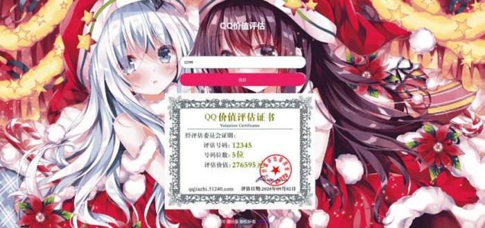 二次元自适应QQ价值评估程序源码-大大鹏源码网