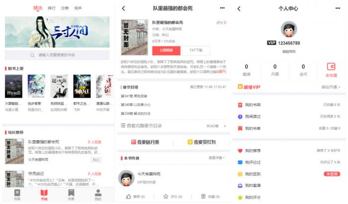 PTCMS小说聚合网站系统源码 带会员收费机制-大大鹏源码网