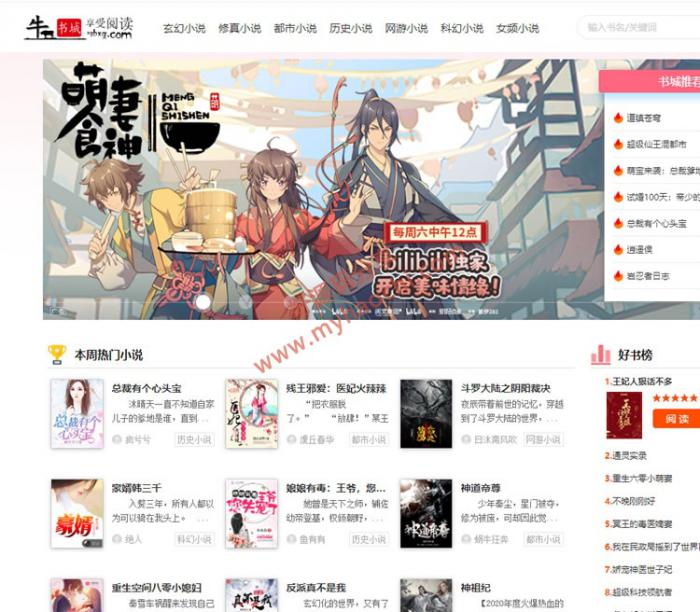 ygbook小说网站源码 自动采集赚钱源码 ThinkPHP+MYSQL开发-大大鹏源码网