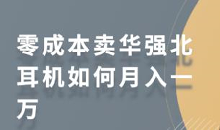 零成本卖华强北耳机如何月入一万 教你在小红书上卖华强北耳机-大大鹏源码网