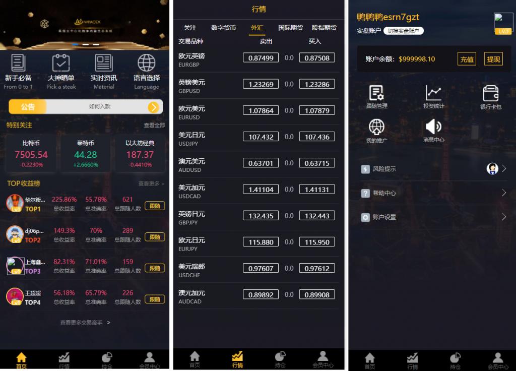 金融理财交易所系统|修复后台|点位|时间|双位盘-大大鹏源码网