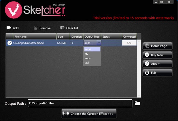 视频转漫画卡通动画效果工具 VSketcher 1.0.8 for Win简体中文版-大大鹏源码网