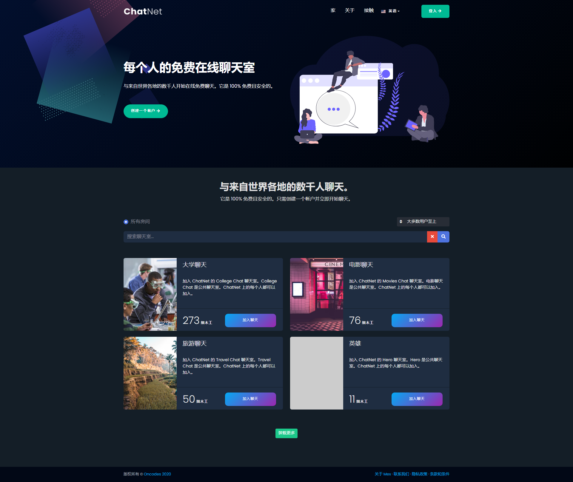 多人在线匿名聊天室/私人聊天室源码/支持同时创建多个聊天室-大大鹏源码网