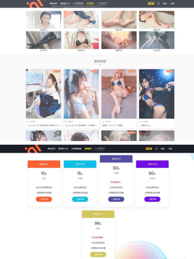 【站长亲测】小姐姐写真WordPress网站源码-大大鹏源码网