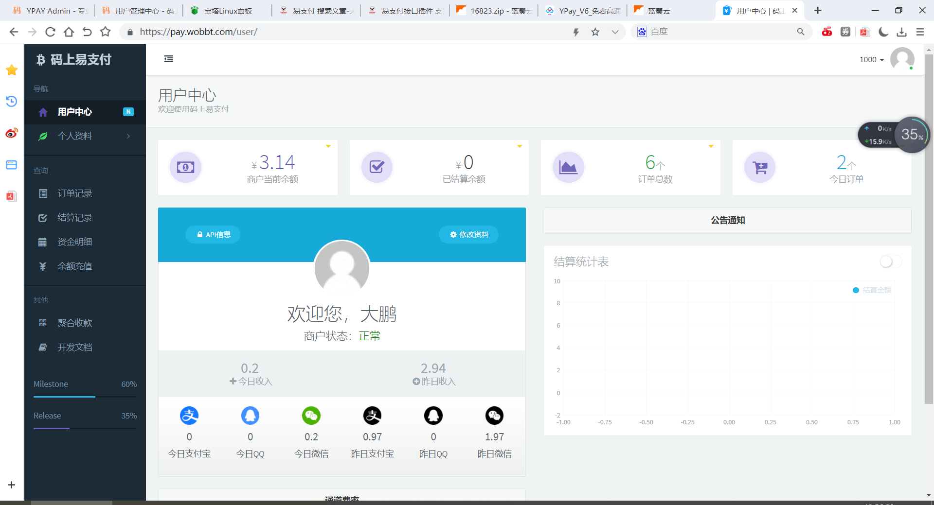 图片[3]-【大鹏亲测】新版彩虹易支付源码多通道轮询一键对接、第三方支付、京东支付、免签约支付、聚合支付-大大鹏源码网