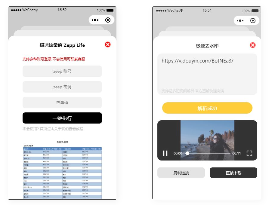 D1081 短视频去水印-刷步数-别踩鸡块合集小程序源码带流量主-大大鹏源码网